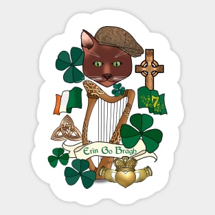 Pat the Irish Cat Sticker